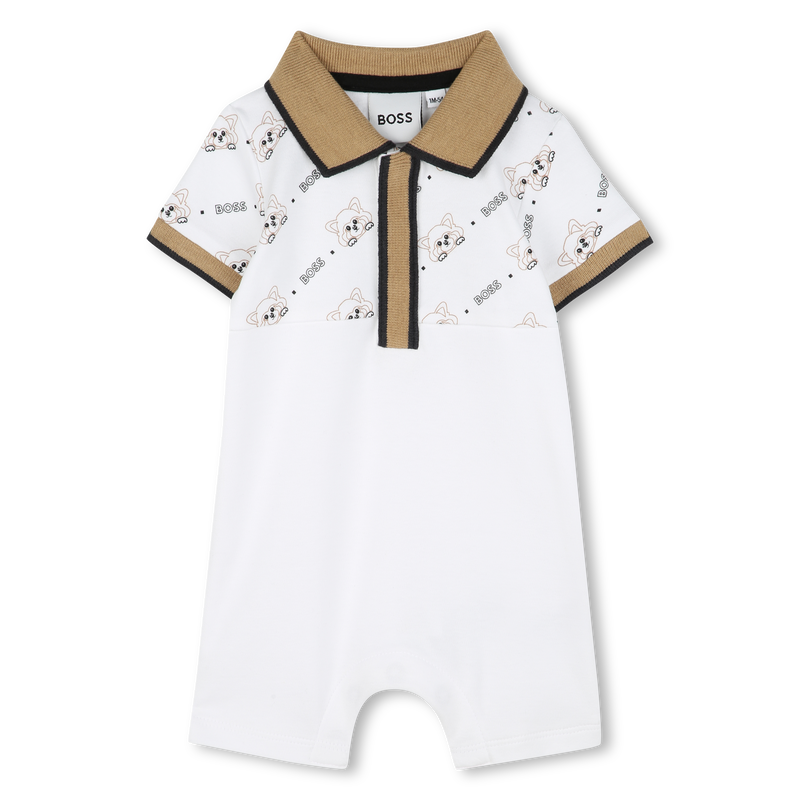 Combinaison-short &agrave; col polo BOSS 
                        GARCON