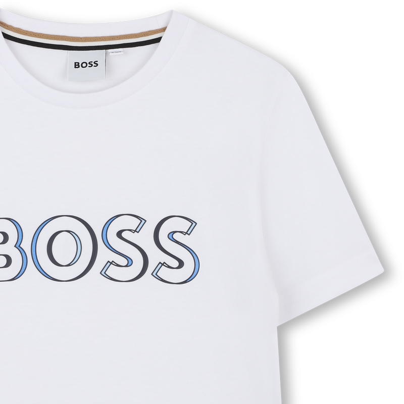 Katoenen T-shirt korte mouwen BOSS 
                        BOY