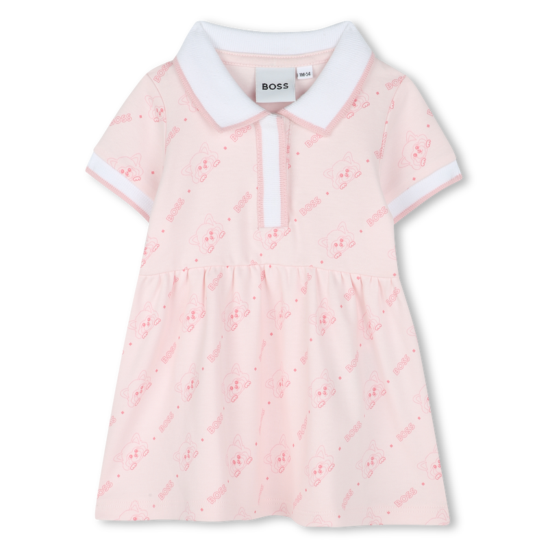 Robe imprim&eacute;e &agrave; col polo BOSS 
                        FILLE
