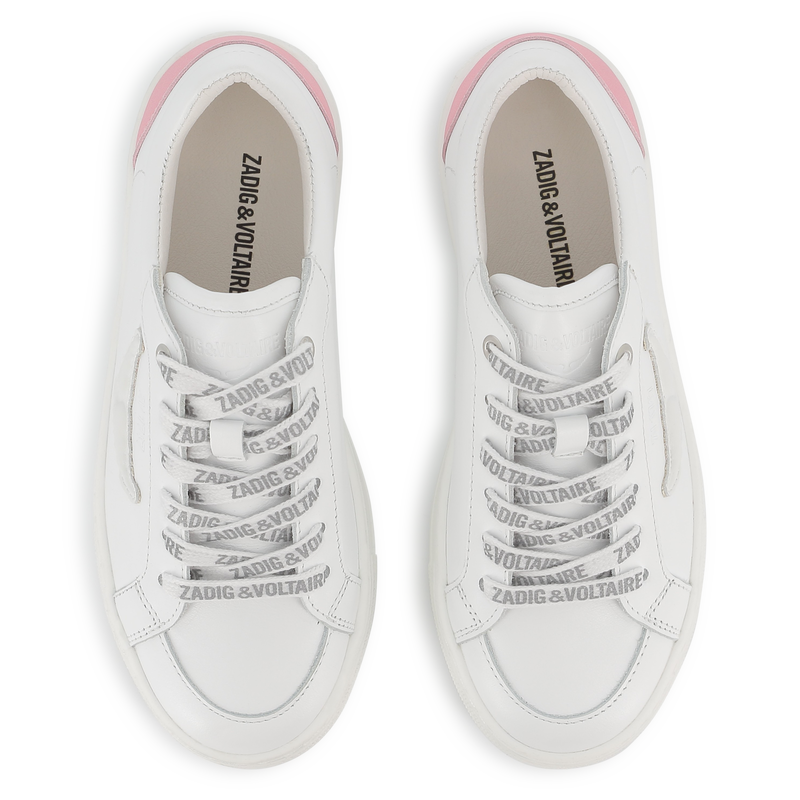 Baskets en cuir &agrave; lacets