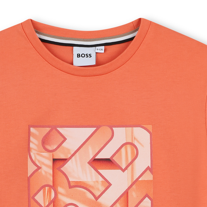 Katoenen T-shirt korte mouwen BOSS 
                        BOY