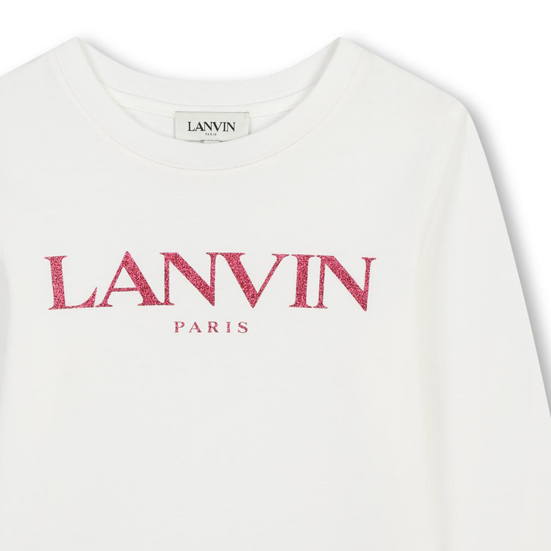 T-shirt avec sigle paillet&eacute; LANVIN 
                        FILLE