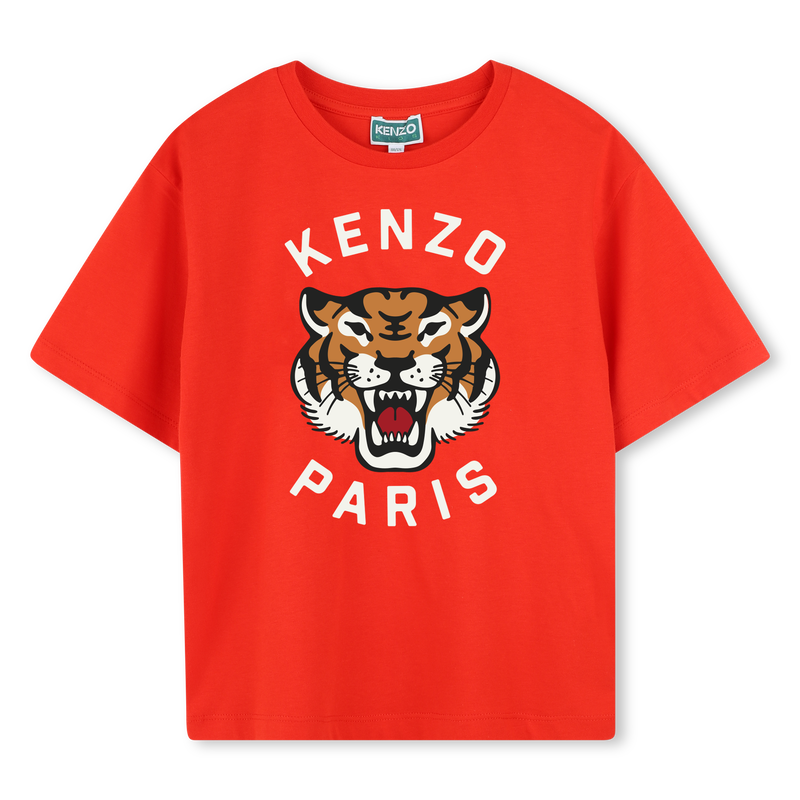 T-shirt en coton avec imprim&eacute; KENZO KIDS 
                        GARCON