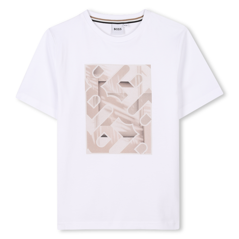 Katoenen T-shirt korte mouwen BOSS 
                        JONGEN