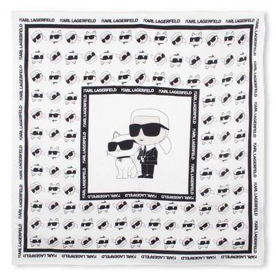 Foulard carr&eacute; imprim&eacute; KARL LAGERFELD KIDS FILLE