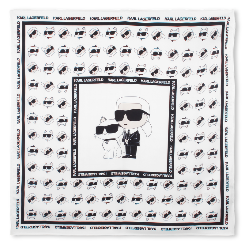 Foulard carr&eacute; imprim&eacute; KARL LAGERFELD KIDS 
                        FILLE