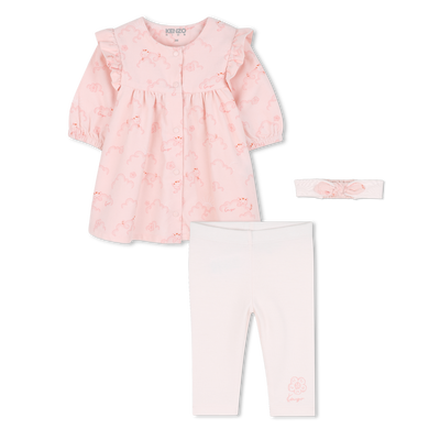 Jurk + legging + hoofdband set KENZO KIDS GIRL