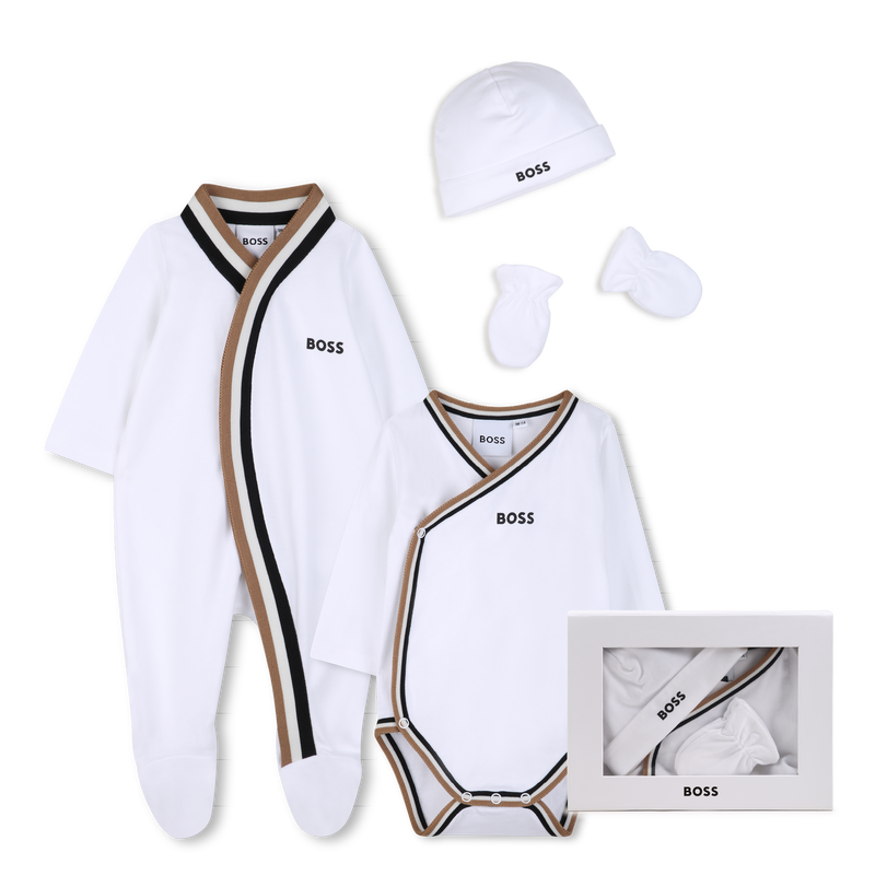 PYJAMA + ROMPERTJE + MUTS + WANTEN SET BOSS 
                        BOY
