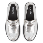 Mocassins en cuir de vachette m&eacute;tallis&eacute; DKNY 
                    FILLE