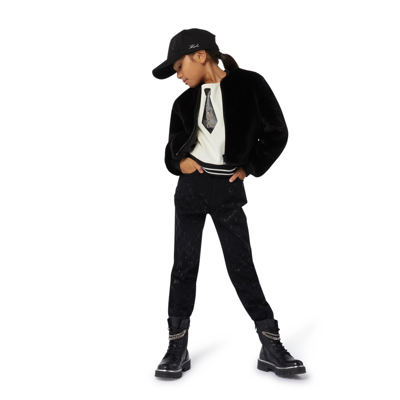 Top avec fausse cravate KARL LAGERFELD KIDS 
                        FILLE