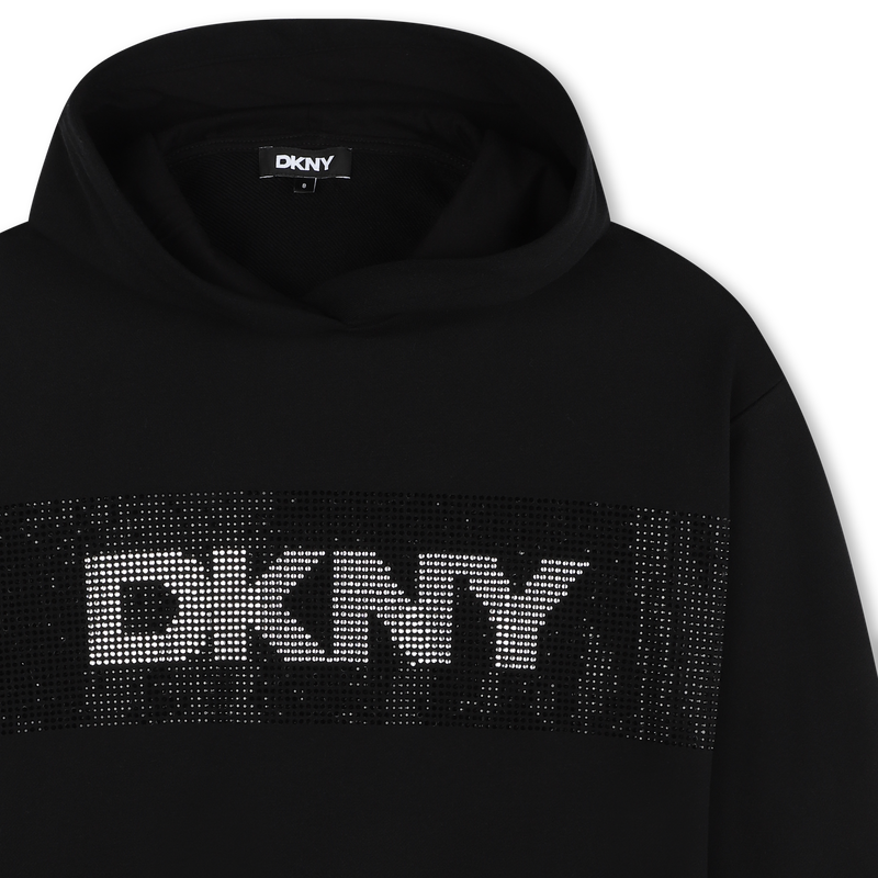 Robe &agrave; capuche en molleton DKNY 
                        FILLE
