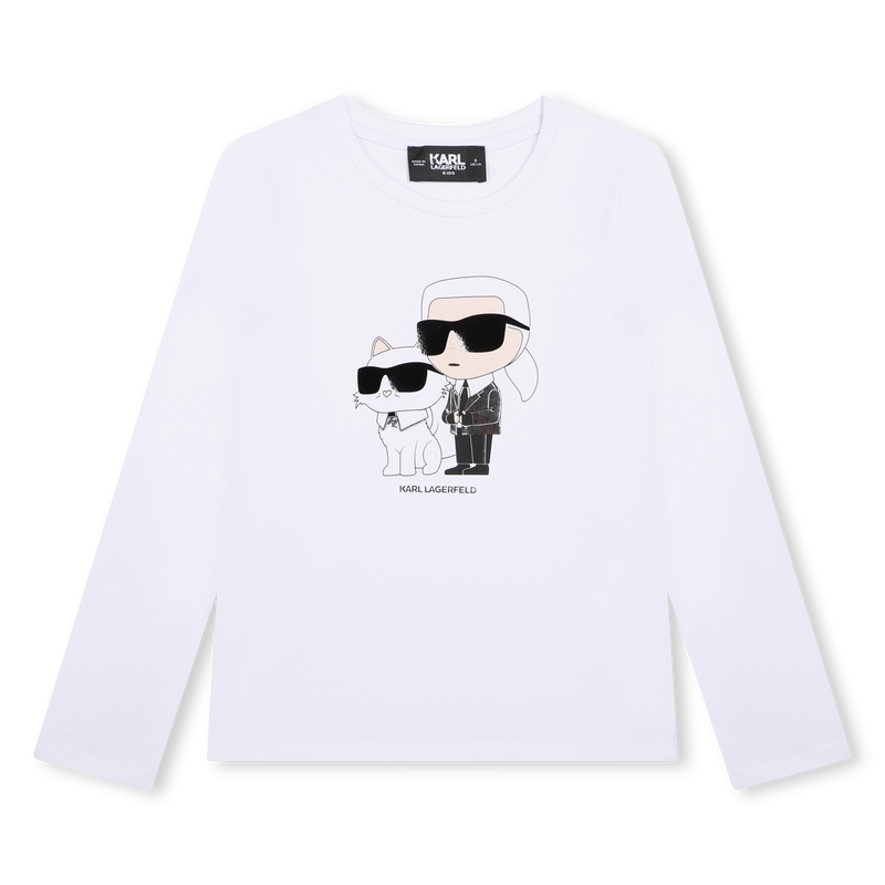 T-shirt met print KARL LAGERFELD KIDS 
                        GIRL