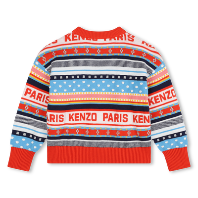 Pull en tricot jacquard KENZO KIDS FILLE