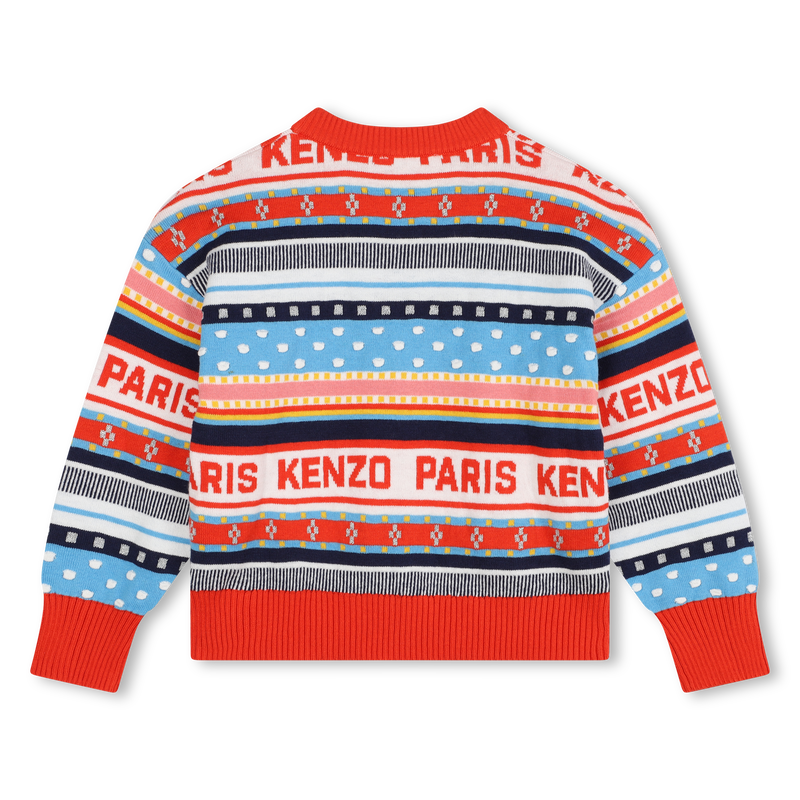 Pull en tricot jacquard KENZO KIDS 
                        FILLE