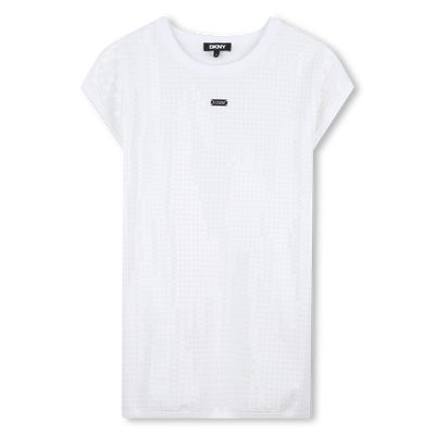 Katoenen jurk met lovertjes DKNY GIRL