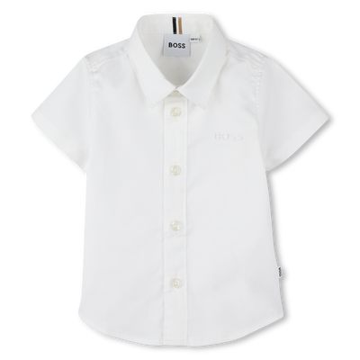Katoenen overhemd korte mouwen BOSS BOY
