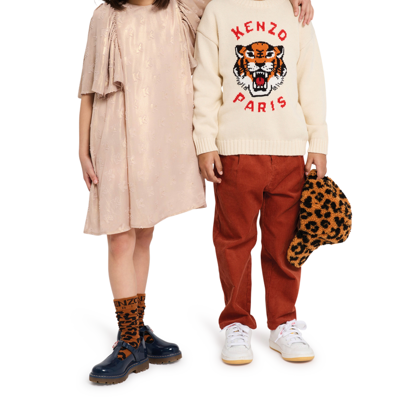 Jurk van lam&eacute;-jacquard KENZO KIDS 
                        GIRL