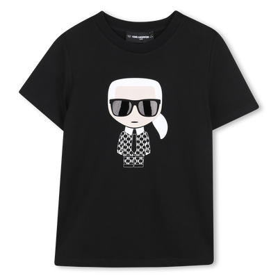 T-SHIRT IMPRESSION METALISEE KARL LAGERFELD KIDS GARCON