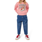 Sweat-shirt brod&eacute; en coton KENZO KIDS 
                    FILLE