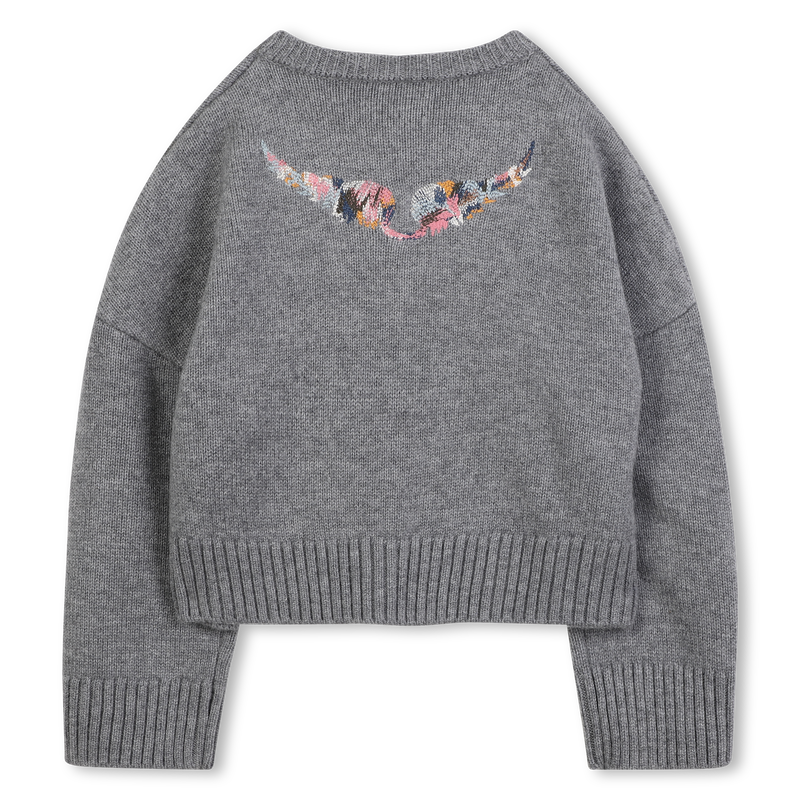 Cardigan tricot ailes brod&eacute;es ZADIG & VOLTAIRE 
                        FILLE