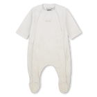 Pyjama set, muts en slabbetje, NIEUW BEIGE, hi-res