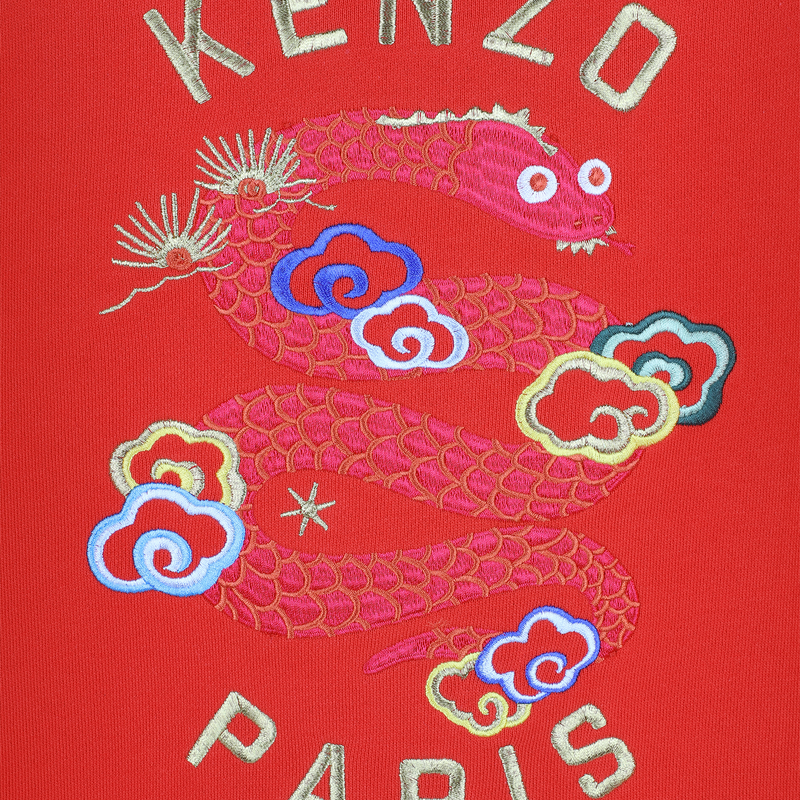 Robe droite avec broderies KENZO KIDS 
                        FILLE