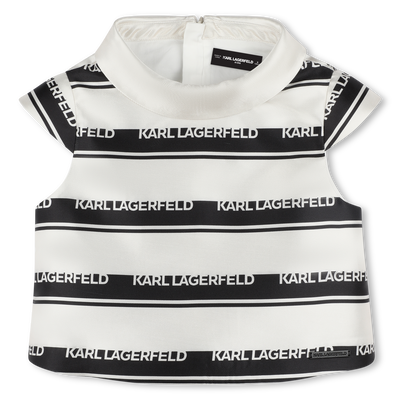 Blouse &agrave; rayures sigl&eacute;es KARL LAGERFELD KIDS FILLE