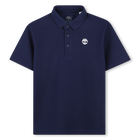 Effen polo met logo, MIDDELEEUWS BLAUW, hi-res