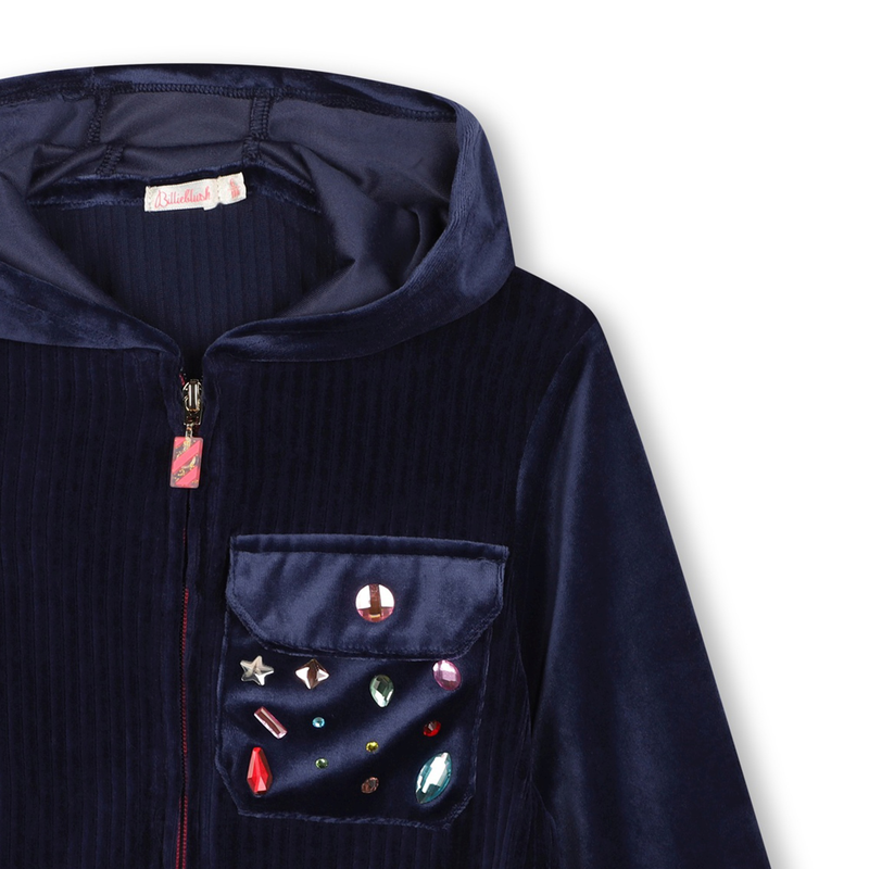 Vest van velours met capuchon BILLIEBLUSH 
                        GIRL