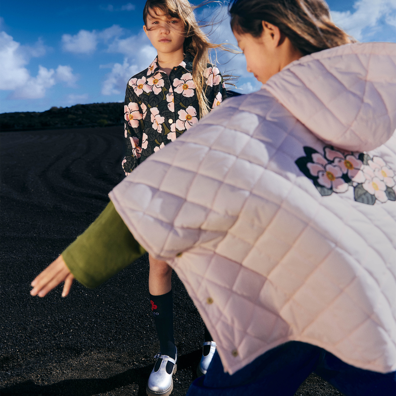 Robe &agrave; manches longues bouffantes KENZO KIDS 
                        FILLE