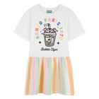 Jurk met glanzende print KENZO KIDS 
                    GIRL