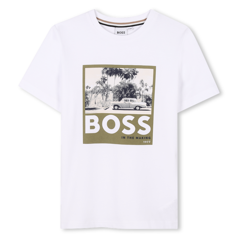 Katoenen T-shirt korte mouwen BOSS 
                        BOY