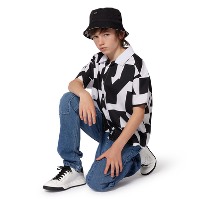 Katoenen overhemd korte mouwen DKNY UNISEX