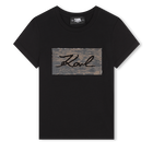 T-shirt orn&eacute; de sequins r&eacute;versibles KARL LAGERFELD KIDS 
                    FILLE