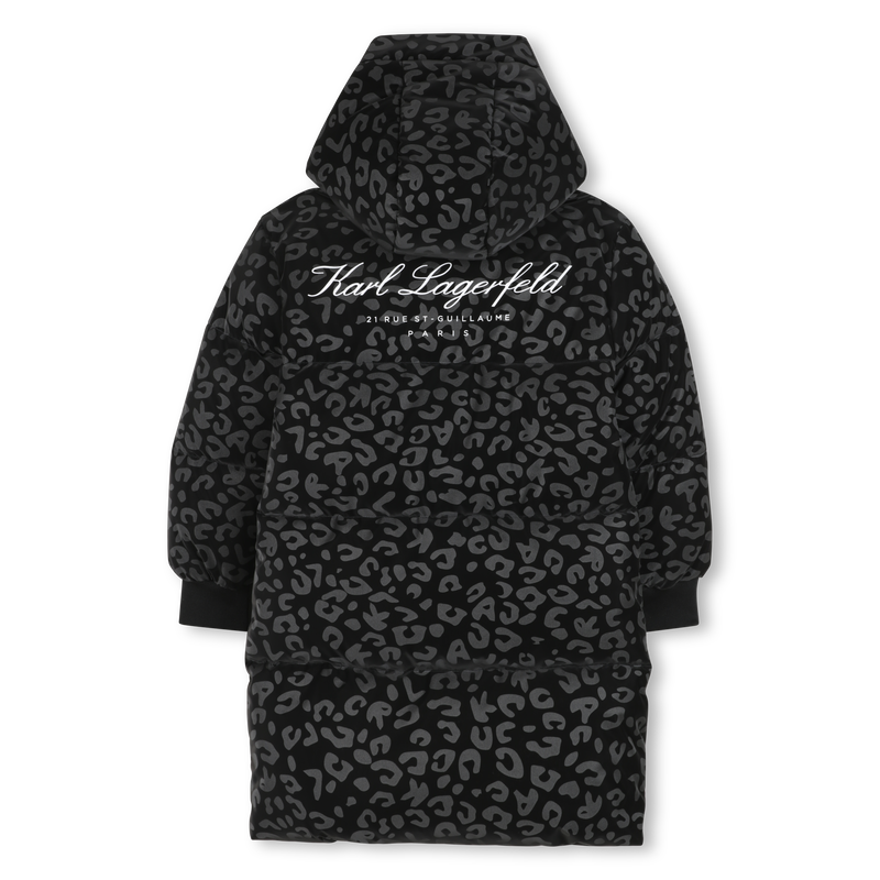 Doudoune longue &agrave; capuche KARL LAGERFELD KIDS 
                        FILLE