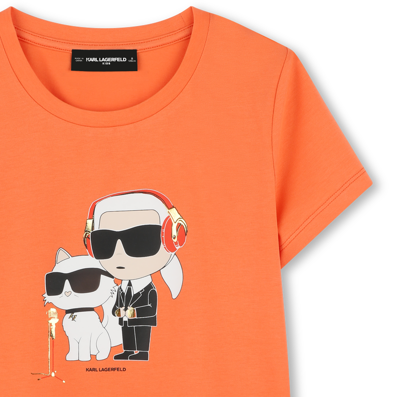 T-shirt avec imprim&eacute; plac&eacute; KARL LAGERFELD KIDS 
                        FILLE
