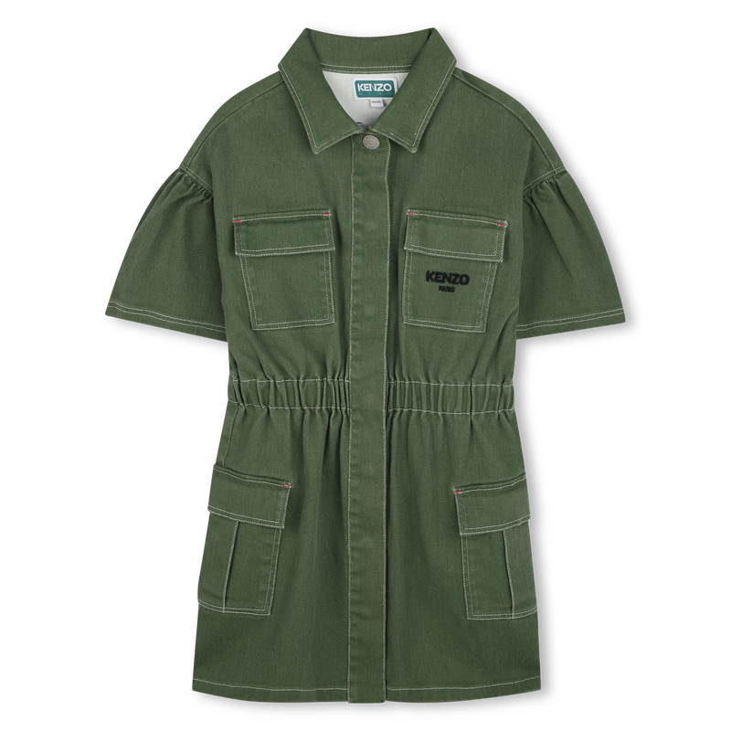 Robe saharienne en coton KENZO KIDS 
                        FILLE