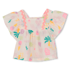 Blouse met ruches en korte mouwen BILLIEBLUSH 
                    GIRL