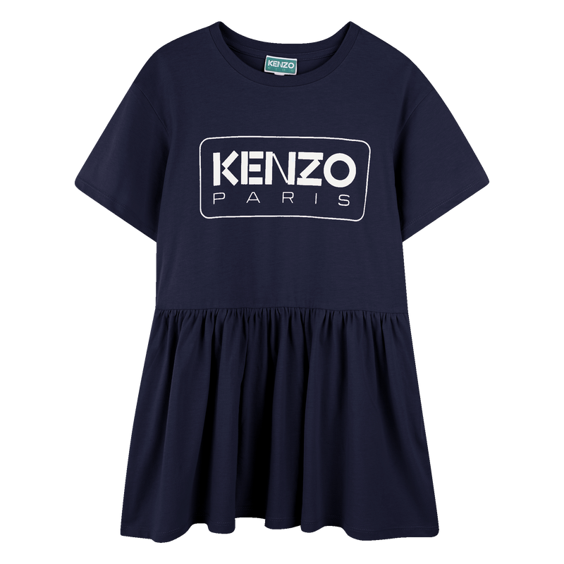 Jurk met print en volant KENZO KIDS 
                        GIRL