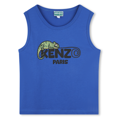 Katoenen tanktop met logo KENZO KIDS BOY