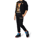 Fleece joggingbroek, ZWART, hi-res