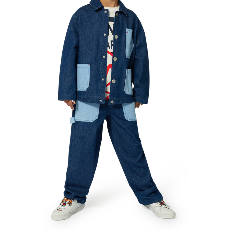 Jean avec poches et broderie KENZO KIDS 
                        GARCON