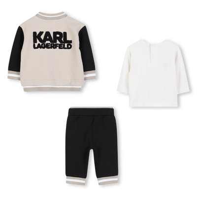 Vest en broek set in dubbele jersey KARL LAGERFELD KIDS BOY