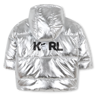 Doudoune &agrave; capuche argent&eacute;e KARL LAGERFELD KIDS 
                    FILLE