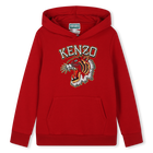 Sweat-shirt &agrave; capuche, ROUGE FONCE, hi-res