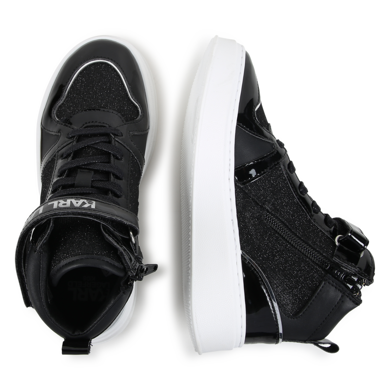 Hoge lederen sneakers KARL LAGERFELD KIDS 
                        GIRL