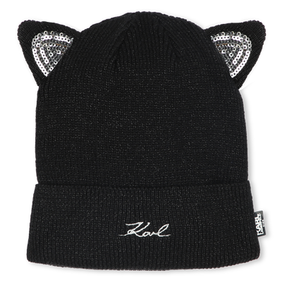 Bonnet orn&eacute; de sequins KARL LAGERFELD KIDS FILLE