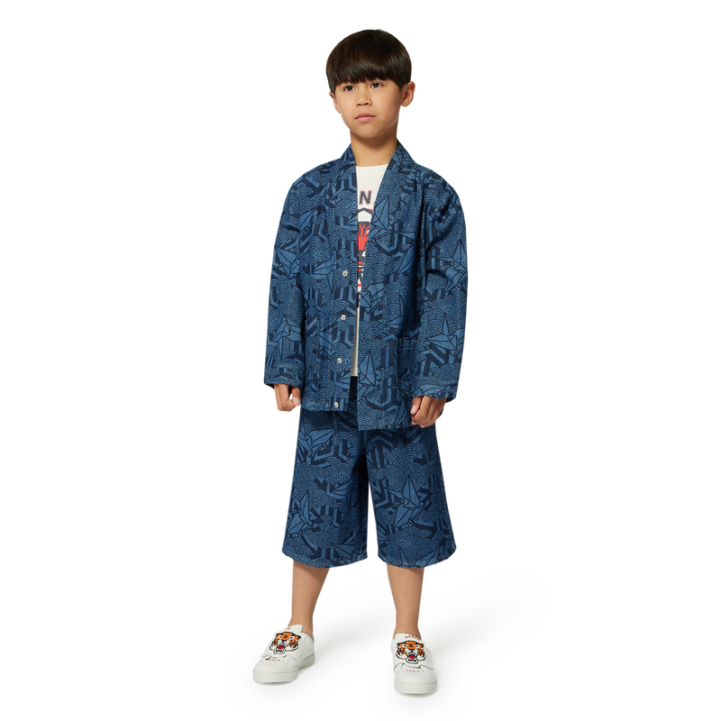 Bermuda en jean imprim&eacute; KENZO KIDS 
                        GARCON