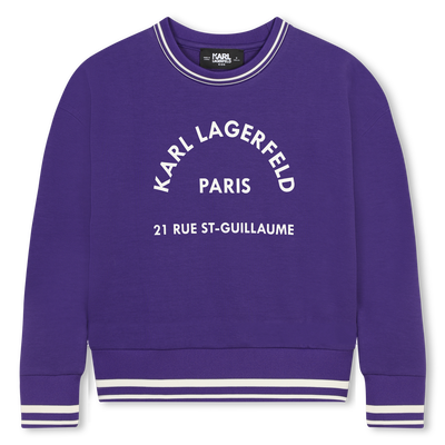 Sweat-shirt avec imprim&eacute; plac&eacute; KARL LAGERFELD KIDS FILLE