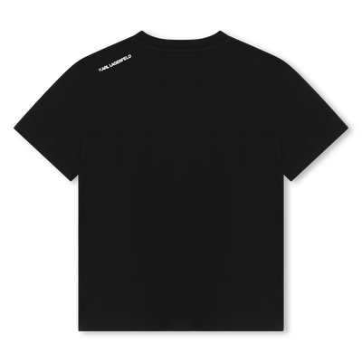Katoenen T-shirt korte mouwen KARL LAGERFELD KIDS BOY